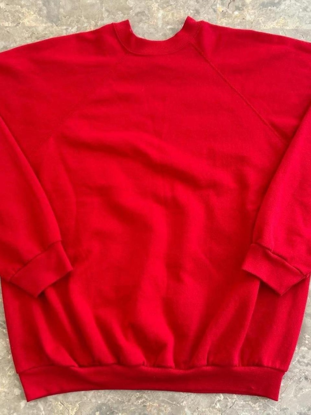 Vintage 1990s Ultra Fleece Red Blank Crewneck Sweatshirt 2XL USA Made